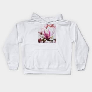 Magnolia - spring blossom in pink! Kids Hoodie